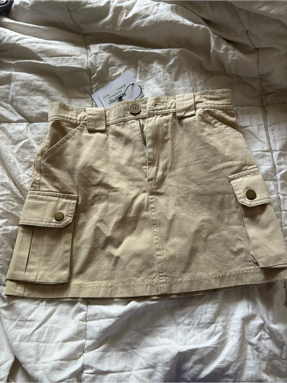 Princess Polly Beige Cargo Mini Skirt